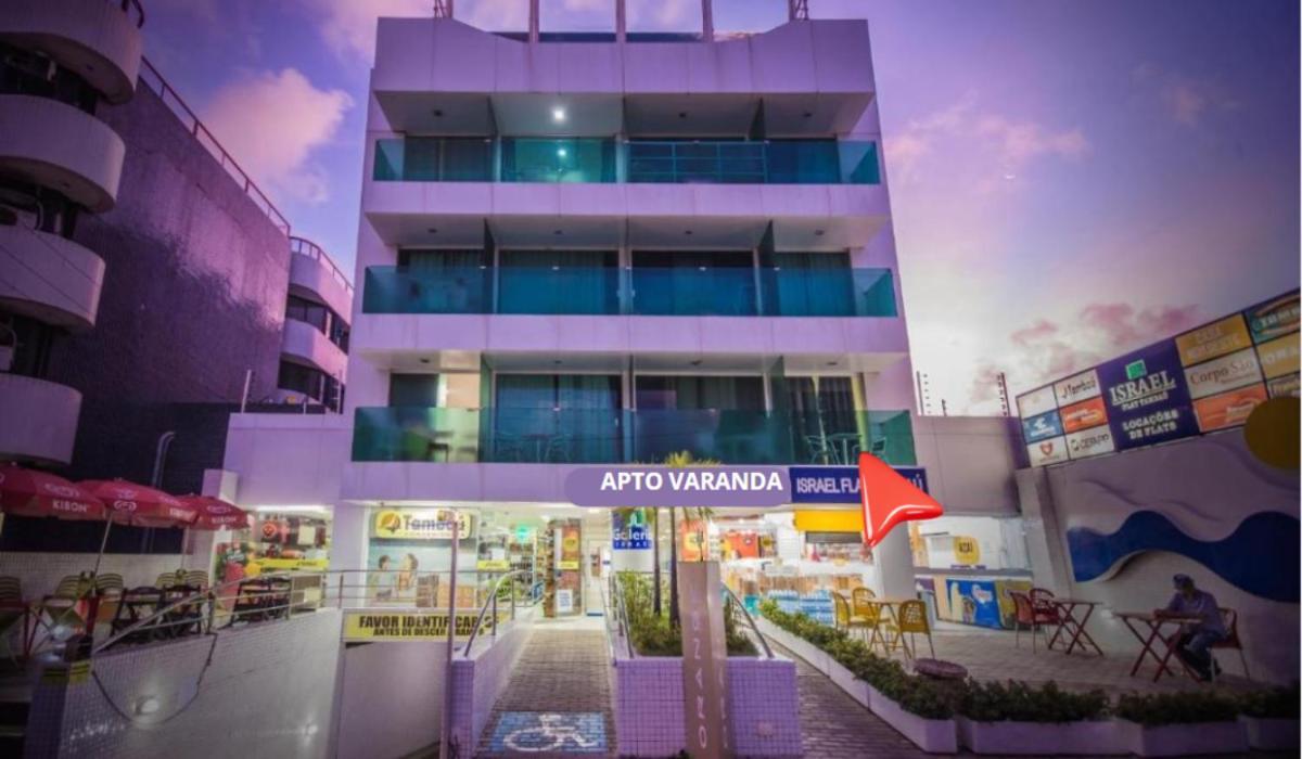 Israel Tambau- Apto Luxuoso- Em Frente Ao Mar Com Varanda Жуан-Песоа Экстерьер фото